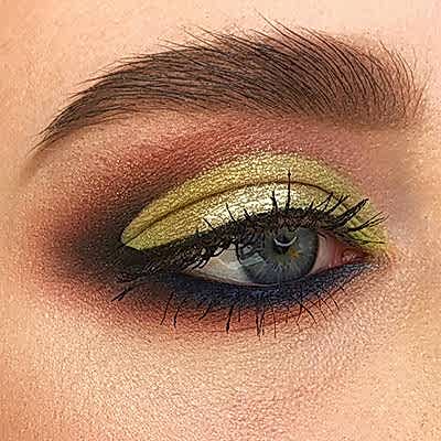 Color MakeUp Пример цветного яркого макияжа глаз - Angel Studio